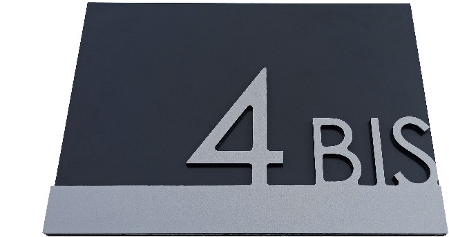 MOLVCE Numéro de Maison inox Hauteur: 15cm, moderne Plaque de Numéro de Maison  Exterieur RAL 7016 anthracite, 2mm épaisseur, métal Numéro de Rue en acier  inoxydable - Arial, lettre a en destockage